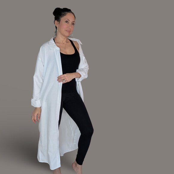 Universal Thread White Long Sleeve Coverup Duster - XXL - Picture 1 of 10